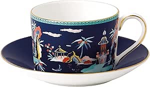Wedgwood Wonderlust Blue Pagoda Teacup & Saucer Set