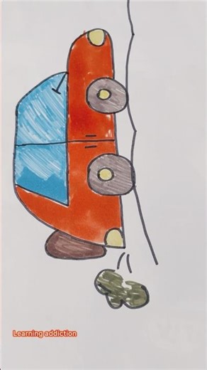 Easy car drawing 🚗 #cardrawing #painting #draw #drawingforkids #painting