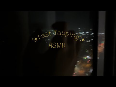 ASMR ✨Fast Night Window Tapping 🌃