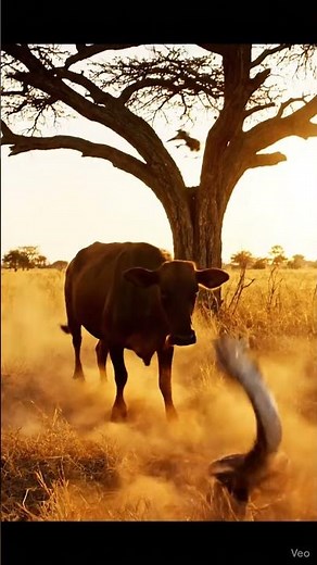 Monkey Drops a Python Near a Cow | Realistic AI Wildlife Documentary