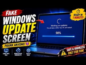 Fake Windows Update Screen Prank Anyone in 1 Minute