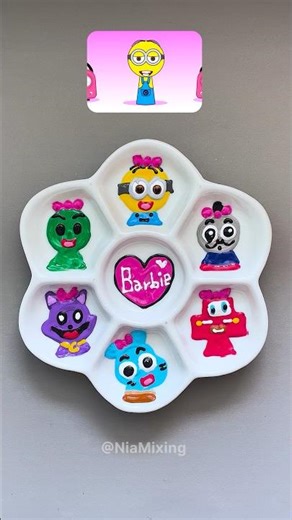 Sprunki barbie girl color mixing💖Guess the Final color! #colormixing