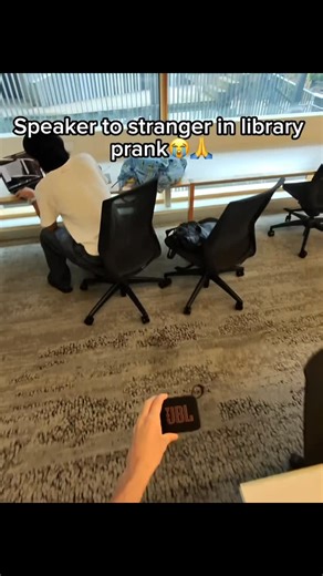 The running gag on Instagram: "Speaker to stranger in library prank #prank #meme #publicprank #wearecharliekirk #kirkified"