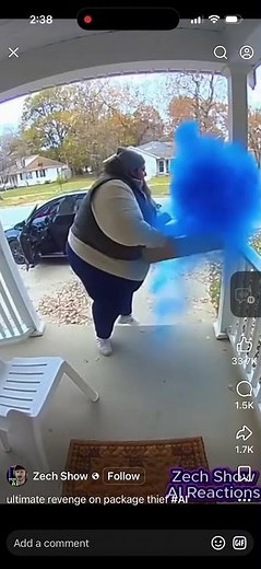Package thief paint explodes