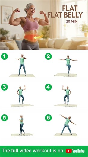Reduce Belly Fat: 20-Minute Senior Workout At Home