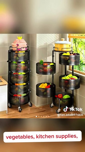Rotatable Multi-layer Circular Storage Rack for Home