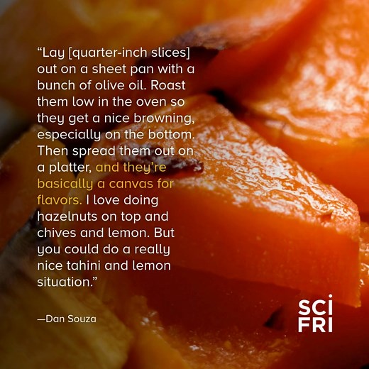 Looking for last-minute, science-proof Thanksgiving inspiration? 🍽️ Chef Dan Souza shares a vegan butternut squash recipe with an audience member. Plus, the heat physics of the perfect apple pie: https://buff.ly/QhRTcj0 | Science Friday