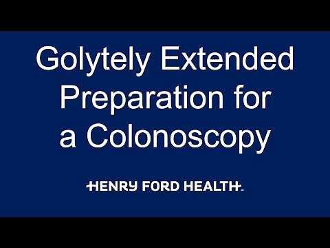 Extended Golytely Preparation for a Colonoscopy