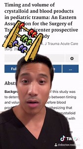 "Timing and volume of crystalloid and blood products in pediatric trauma: An Eastern Association for the Surgery of Trauma multicenter prospective observational study" Polites et al. https://pubmed.ncbi.nlm.nih.gov/32251263/ DOI: 10.1097/TA.0000000000002702 Cred: @RodGerardo | Journal of Pediatric Surgery