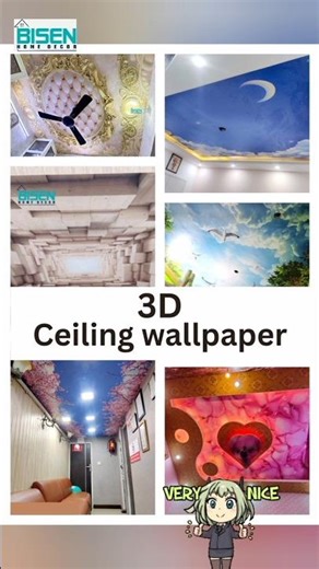 🎨✨ Transform your space with the mesmerizing world of 3D ceiling wallpaper!#viral #wallpaper #3d