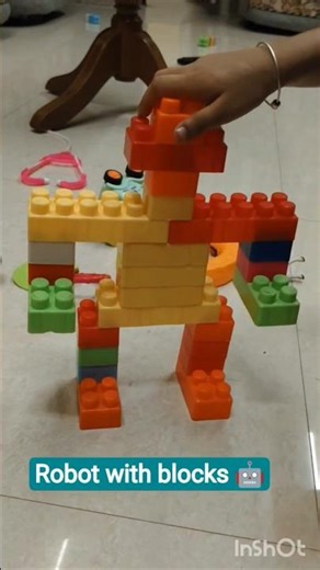 How to make a Robot with blocks 🤖 😍#funbuildingblocks#blocksgame #robot #robot with blocks#trending