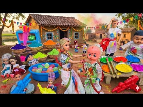 Barbie Doll All Day Routine In Indian Village/Radha ki Kahani Part -694/Barbie Doll Bedtime Story||