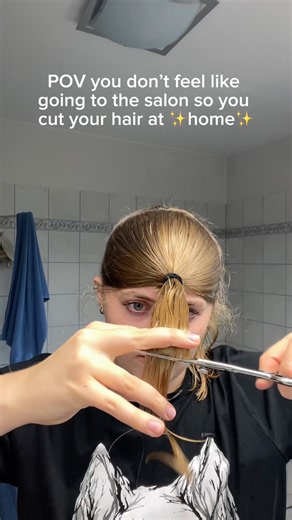 DIY wolf cut haircut tutorial ✨ how I cut my hair at home #hairstyle #haircut #haircuttutorial