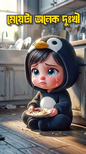 Sad Cartoon Story 😢 দুঃখী মেয়ে 😥#cartoon #shorts #viralshorts #village