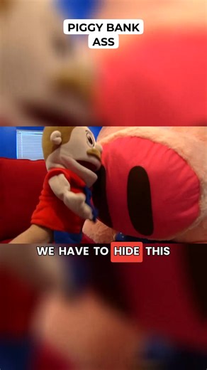 Daddy's afraid of becoming a piggy bank! 🤣 Hiding a pig to save his ass. #comedy #piggybank #jeffy #funny #sml