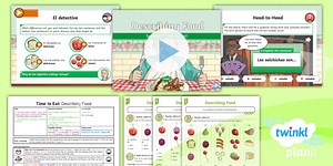Spanish: Time to Eat: Describing Food Year 3 Lesson Pack 5