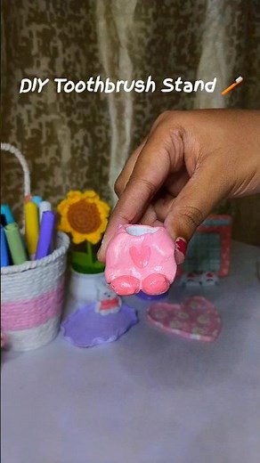 DIY Clay Toothbrush Stand 🪥✨ | Cute & Aesthetic Clay Holder | The Pastel Arts