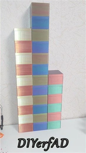 Gift boxes with snap-on lids. How do you like it? Iridescent silk multicolored boxes. #3dprint #DIY