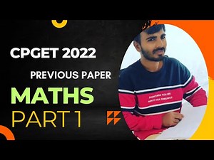 CPGET 2022 Previous math's paper part 1