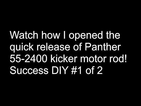 Panther Kicker motor steering kit 55-2400 - watch how I removed the quick release (DIY success #1)