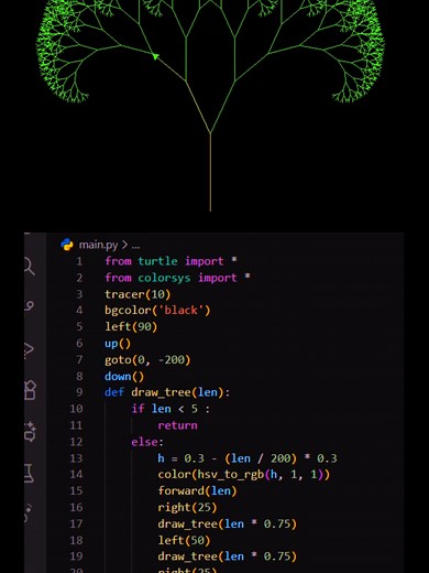 Learn to Draw a Tree with Python Turtle Graphics