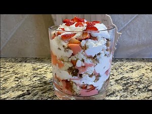 Homemade Angel Food Cake and Strawberry Trifle - Easy to whip together. Impressive to serve.