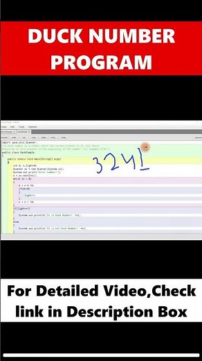 Duck Number program #java#cms #icse #isc
