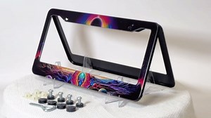 Sea Turtle License Plate Frames - 2 Pack Ocean License Plate Holder,Rust-Proof Waterproof Stainless Steel Car Decorative Tag Frame with Screws Fasteners Caps