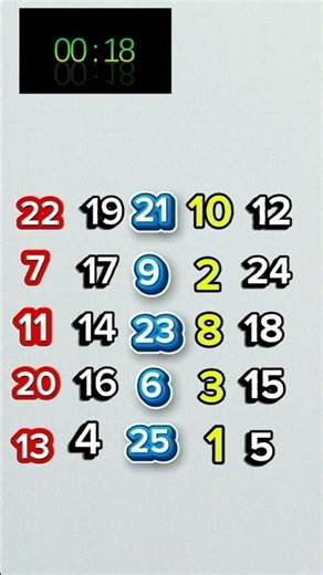 Brain Exercise 1: The Schulte Table#shorts