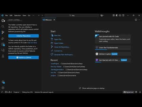 How to start working with Git and Github as a C# development.