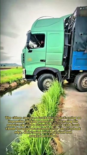 Heart-Stopping Parking: Watch This Trucker Defy Physics With Cliffhanger Reverse Skills!
