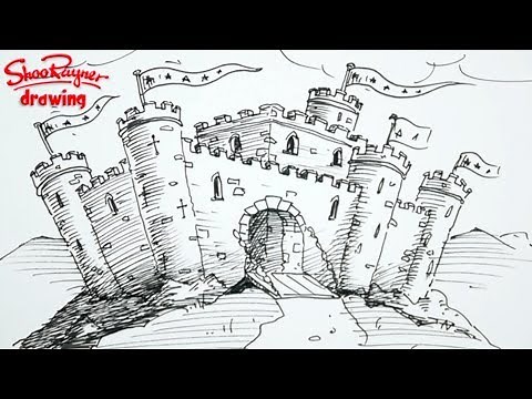 How to draw a castle - spoken tutorial
