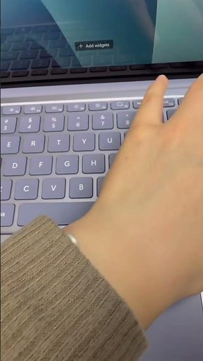 ASMR SHORT Tapping on my new violet Microsoft surface laptop 💜✨ #tech #microsoft #asmr