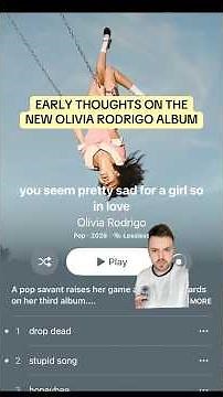 Early Thoughts On The New Olivia Rodrigo Album