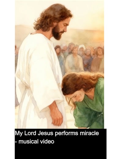 Jesus performs miracle, curing a person from their sin and weakness. #foryou #foryoupage #christiantiktok #christianmusic #praiseandworship