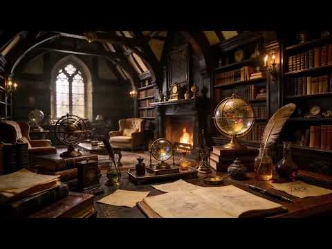 1 Hour of Study Music in a Vintage Study room