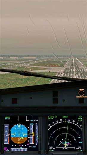 MIDWAY SIDEWAYS! 🇺🇸 ToLiss A320 Crosswind Landing #flightsim