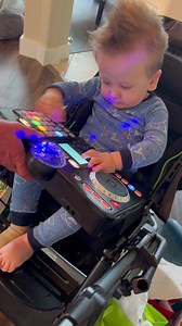 Introducing DJ Lane!! Daddy works Christmas Day, so we celebrated early with some family. Lane is so hard to buy for because he doesn’t have the physical skills to play with most “age-appropriate” toys. This is great for fine motor skills and he LOVES it 😍 | Warriors for Lane