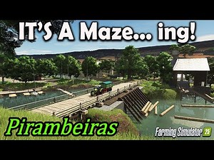 PIRAMBEIRAS (A LABYRINTH)?! NEW MOD MAP! (TOUR/REVIEW!) Farming Simulator 25