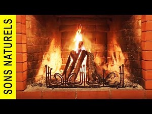 Beautiful fireplace without music - relaxing, cozy, zen, cracklings, natural sounds, fireplace