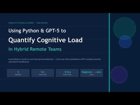 Using Python & GPT-5 to Quantify Cognitive Load in Hybrid Remote Teams