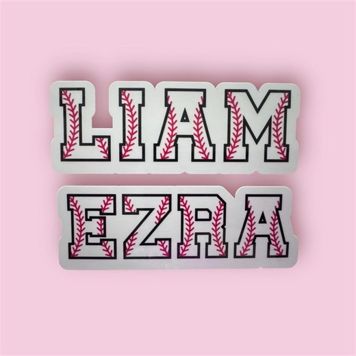 Custom Baseball / Softball Name Sticker for Water Bottle, Laptop, Equipment, and More - Etsy