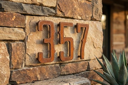 Western Corten Steel House Numbers - Etsy
