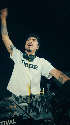 TRIBE A/V show at dour festival 🐸 #funktribu