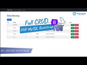 Full CRUD PHP MySQL Bootstrap | 24 . CRUD REST API PHP MySQL Native