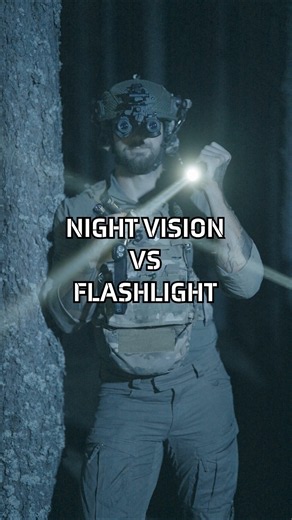 Night Vision VS Different Flashlights 50-1000 meters
