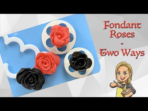 How to Make Fondant Roses - Fondant Roses Cutters - Two Techniques