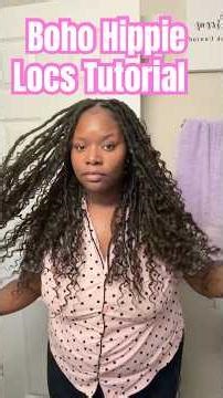 Freetress Boho Hippie Locs tutorial #versatilecrochet #hairtutorial #quickandeasyhairstyles