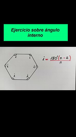 Fórmula para Hallar el Ángulo Interno de un Polígono Regular