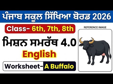 mission samrath math class 6th, 7th and 8th | English Worksheet- A Buffalo Fully Solved।